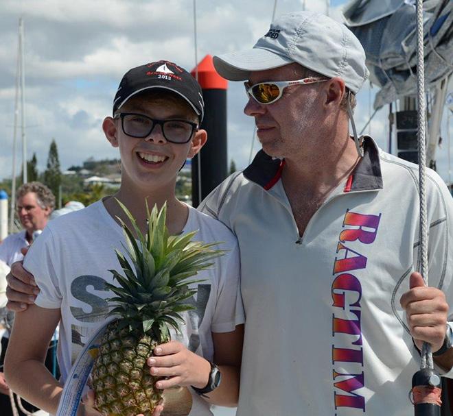 Zack & David Austin arrive at Keppel Bay Marina on Broadsword.jpg © Keppel Bay Marina